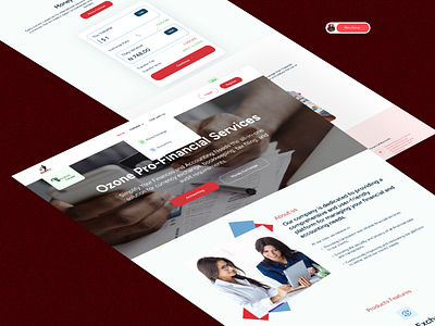 Finance Landing Page account accounting design landingpage manage management presentation productdesign red ui uiux