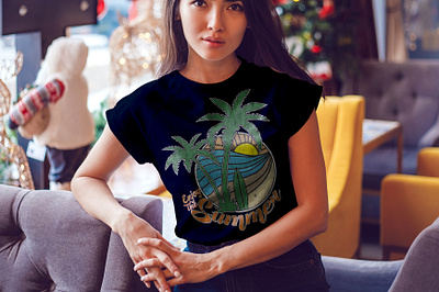 Eye-catching Summer Sublimation Design, Enjoy The Summer T-Shirt