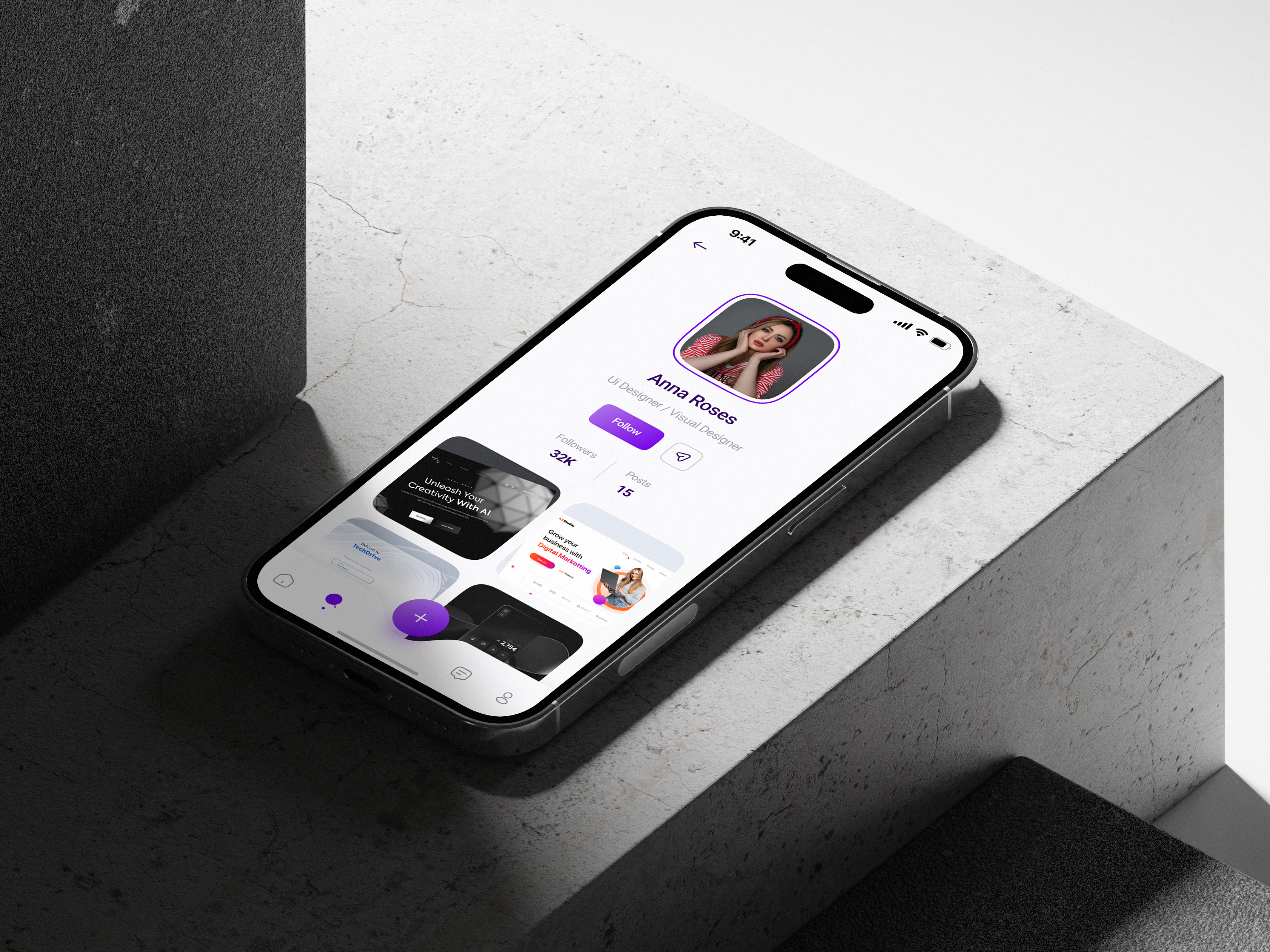 User Profile - 100Design 100design app designer post profile user user profile