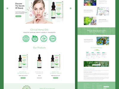 Beauty Landing Page beauty website branding cosmetic landing page cosmetic web design design graphic design landing page ui ux web design website design