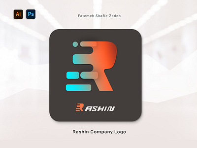 Rashin Co. LOGO app branding design gradient logo graphic design illustration it logo logo orange logo r logo typography ui ux vector