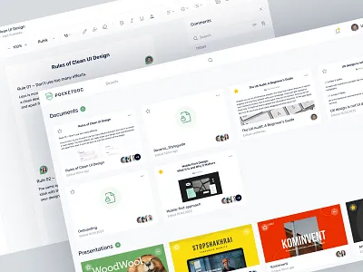 Document and Presentation Editor branding comment design doc document editor figma presentation team ui ux web