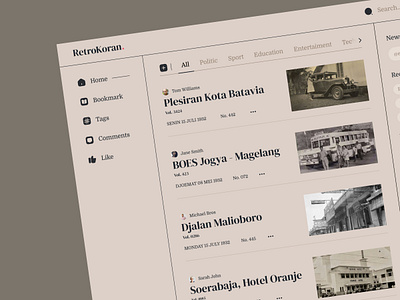 RetroKoran | Web Design article blog classic design retro ui website