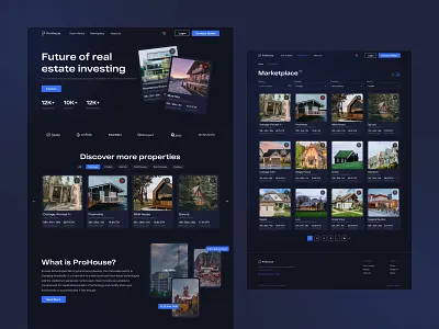 Real estate investment and sales platform buy design figma home homepage house investment marketplace nft platform profile real estate sell ui ux web