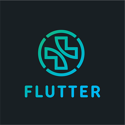 Flutter Logo Design (Fictional) branding health logo logo design symbol