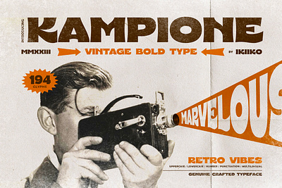 Kampione - Vintage Bold Type classy font