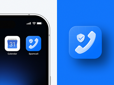 Spam Call & SMS Blocker - App Icon Design 3d icon app design design icon design process figma icon app icon style illustration icon ios icon iphone icon logo mobile app ui ui design ui icon ux ux app ux design