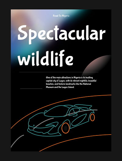 Spectacular wildlife branding flier illustration typography