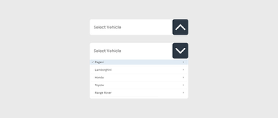 Daily UI Challenge - Day 27: Dropdown 100days 100daysofdailydesign application arrows dailydesign design designer designthinking dropdown dropdownmenu figma graphic design illustration menu select tech ui uiuxdesign ux vehicle