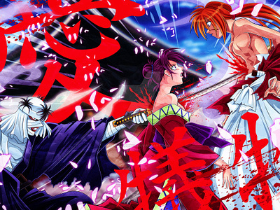 Love and Sacrifice anime character design illus illustration kenshin manga shishio vector