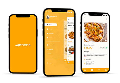 myfoods mobile app branding design figma mobileapp productdesign ui uidesigner uiux uiuxdesigner ux