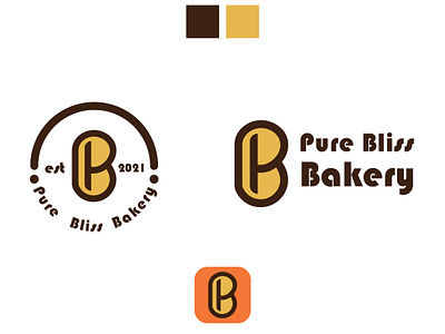 Pure Bliss Bakery logo bakedfresh bakery bakery logo: bakerylife branding freshlybaked graphic design letter logo logo logo design minimal logo sweetsensations