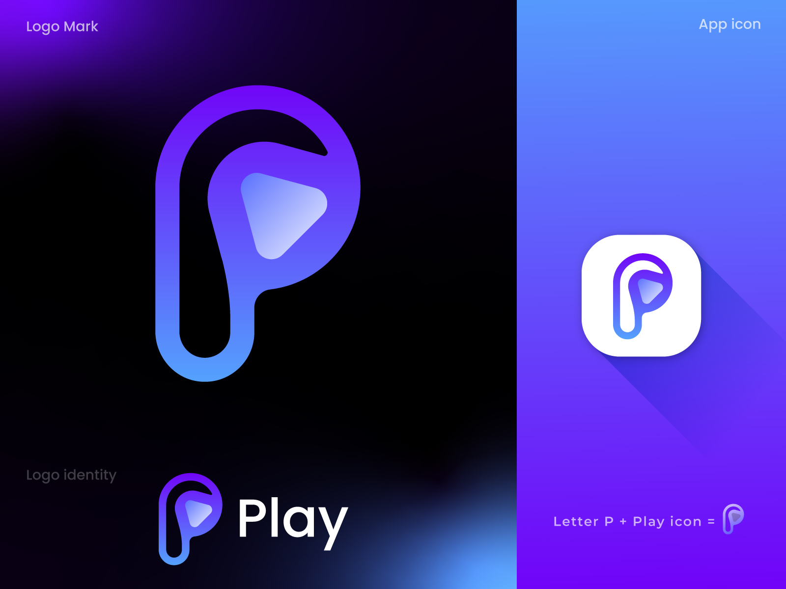 P letter - User Interface & Gesture Icons