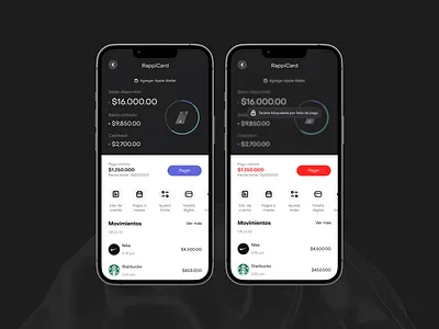 Wallet RappiCard - Redesign (2) app design creative design design ui uidesign uiux uiuxdesign webdesign