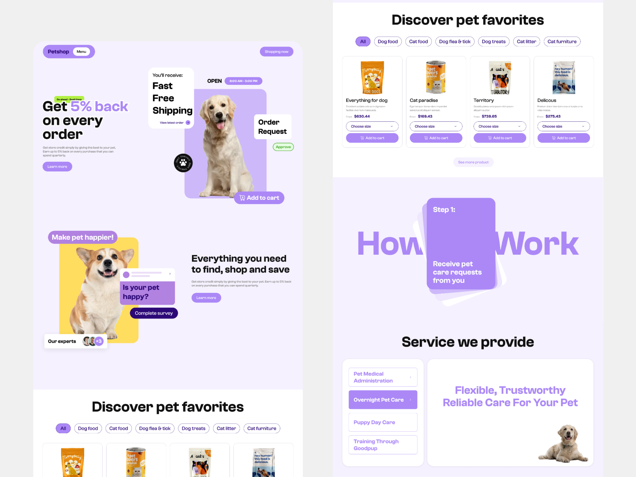 Petshop - Petcare Website By Trung Hieu Tran On Dribbble