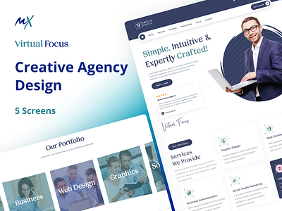 Virtual Focus Website Design adobe xd figma finance ui user interface web