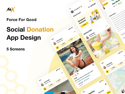 Social Donation App Design adobe xd aqua design figma illustration ui user interface