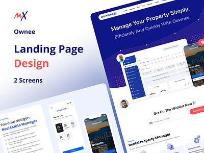 Ownee Landing Page Design adobe xd aqua branding design figma finance illustration user interface