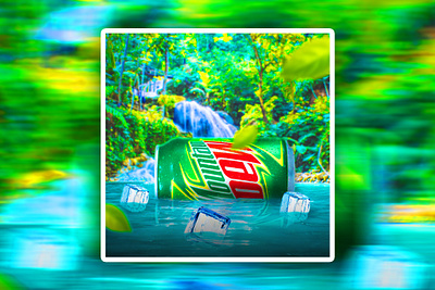 Dew Cane Forest Manipulation Ads Design ads advertising background cane creative design dew flat graphic design manipulation photoshop promo shot trend