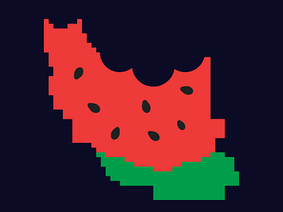 A piece of Iran caspian design graphic illustration iran khazar poster vector watermelon