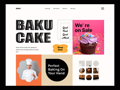 Cake shop Website app cake dailyui design e commerce food food shop food shop website landing page popular cake product shop typography ui ux web web design webdesigner website website design