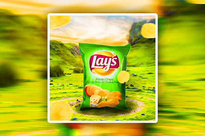 Lays products Manipulation Ads Design ads background branding creative design e commerce graphic design lays manipulation photoshop promo shot trending