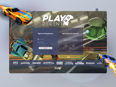 Play Decent branding concept design crypto esport illustration uiux web