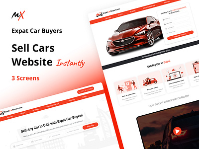 Sell Car Website Design adobe xd aqua branding design figma finance illustration logo ui user interface