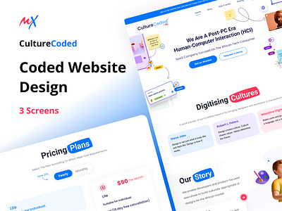 Culture Coded Website Design adobe xd aqua branding design figma finance illustration logo ui user interface