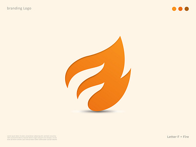 Letter F Modern Fire Logo Design 3d brand brand identity brand logo branding creative fire logo flogo gradient graphic design letter logo logo logo branding logo design logo identity logo inspiration logos minimal modern