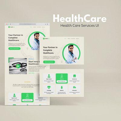 HealthCare branding design figma graphic design healthcare landing page ui ux