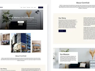 Comfold Interiors UI/UX Design and Webflow Development about company about page about us about us page design graphic design home decoration home interior home interior uiux home interior website landing page landing page design ui uiux ux web design website design