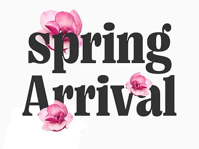 Poster Explo - Spring Arrival art blossom flowers graphic poster season spring type typo