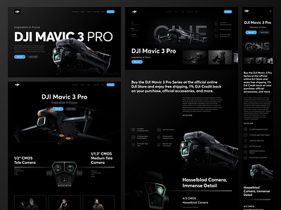 DJI Mavic Landing Page Concept concept dji drone hero ui webdesign