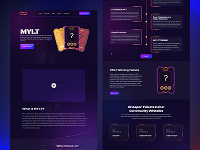 NFT Lottery Website Ui/Ux Design design landing landing page nft ui ux web design web3 website