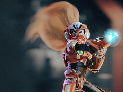Zero (from Megaman) 3d aftereffects animation blender futuristic man megaman red remake robot saber substancepainter zero