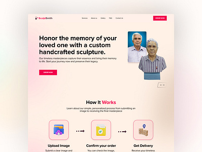 Sculpture Business UI/UX Design | Web Design design landing landing page ui ux web design