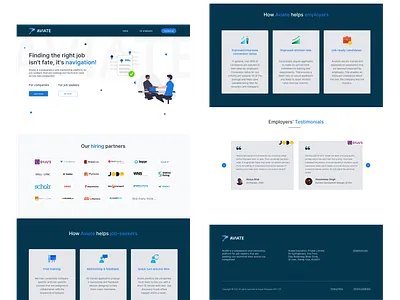 Aviate jobs website redesign branding design logo typography ui ux vector