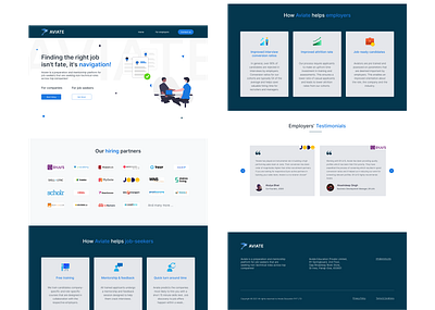 Aviate jobs website redesign branding design logo typography ui ux vector