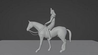 Horse walk 3d animation game graphic design