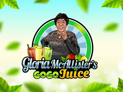 Juice Logo With Cartoon Design splash