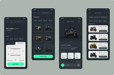 Rent Motor App app branding design ui ux