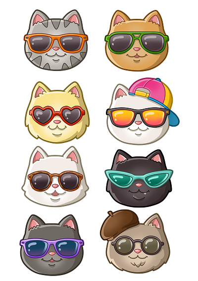 Cool Cats cat image cats with shades clipart design illustration png sunglasses