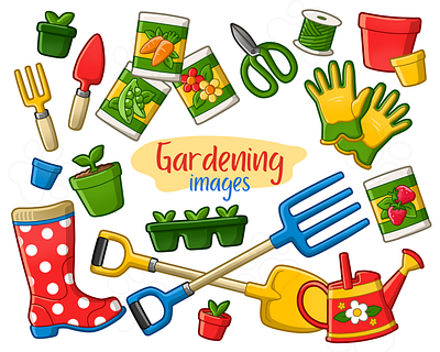 Gardening - Fun clipart design design element illustration individual png kids tools png