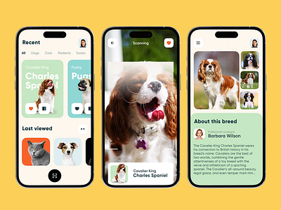 Mobile app design for animal identification ai ai design animal animation app app ui app ui deisgner design ios loop mobile mobile app mobile app design mobile ui mobile ui designer motion motion graphics trending ui ui design