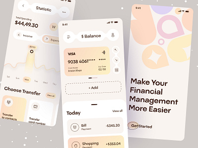 Payment App UI app card coin corporate creative design fintech graph ios app minimal mobile money money transfer ofspace payment savings transaction transfer