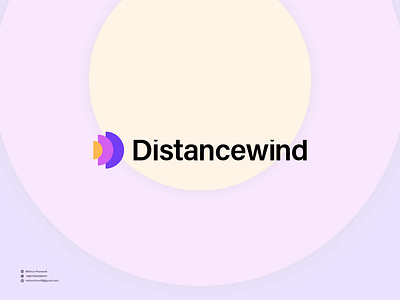 Distancewind logo design. app branding clean d letter logo design flat logo graphic design icon illustration learning logo logo logofolio2023 logomark minimal logo modern design online business online learning ui ux vector