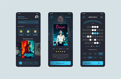 Cinema App app design ui ux