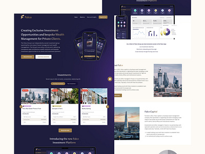 Falco Landing Page branding business color design graphic design landingpage leadgeneration typography ui webdeisgn website