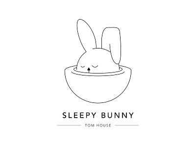 Sleepy Bunny Logo design figma illustration logo vector